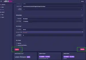 NerdAxe++ interface showing “Save” and “Restart” buttons required after editing Wi-Fi and mining settings
