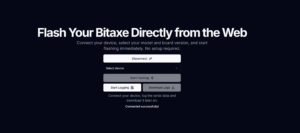 how to flash your bitax