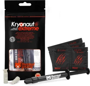 Thermal Grizzly Kryonaut Extreme 2 g ultra-high-performance thermal paste kit with applicator nozzles and cleaning wipes for Bitaxe and Nerdaxe bitcoin solo miner
