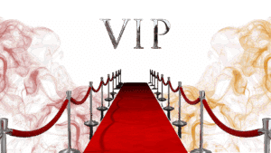 Red carpet VIP entrance with stanchions and the word VIP above it, representing the Solo Satoshi VIP Club for Bitcoin mining and Bitcoin home mining customers who want early access, special discounts, and priority support.