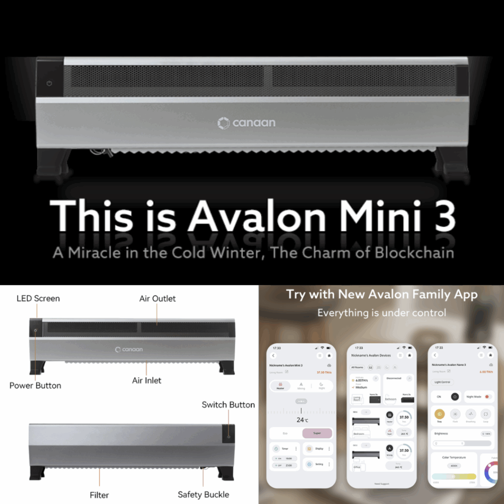 Avalon Mini 3 | 37.5 TH/s Bitcoin Home Miner | Solo Satoshi
