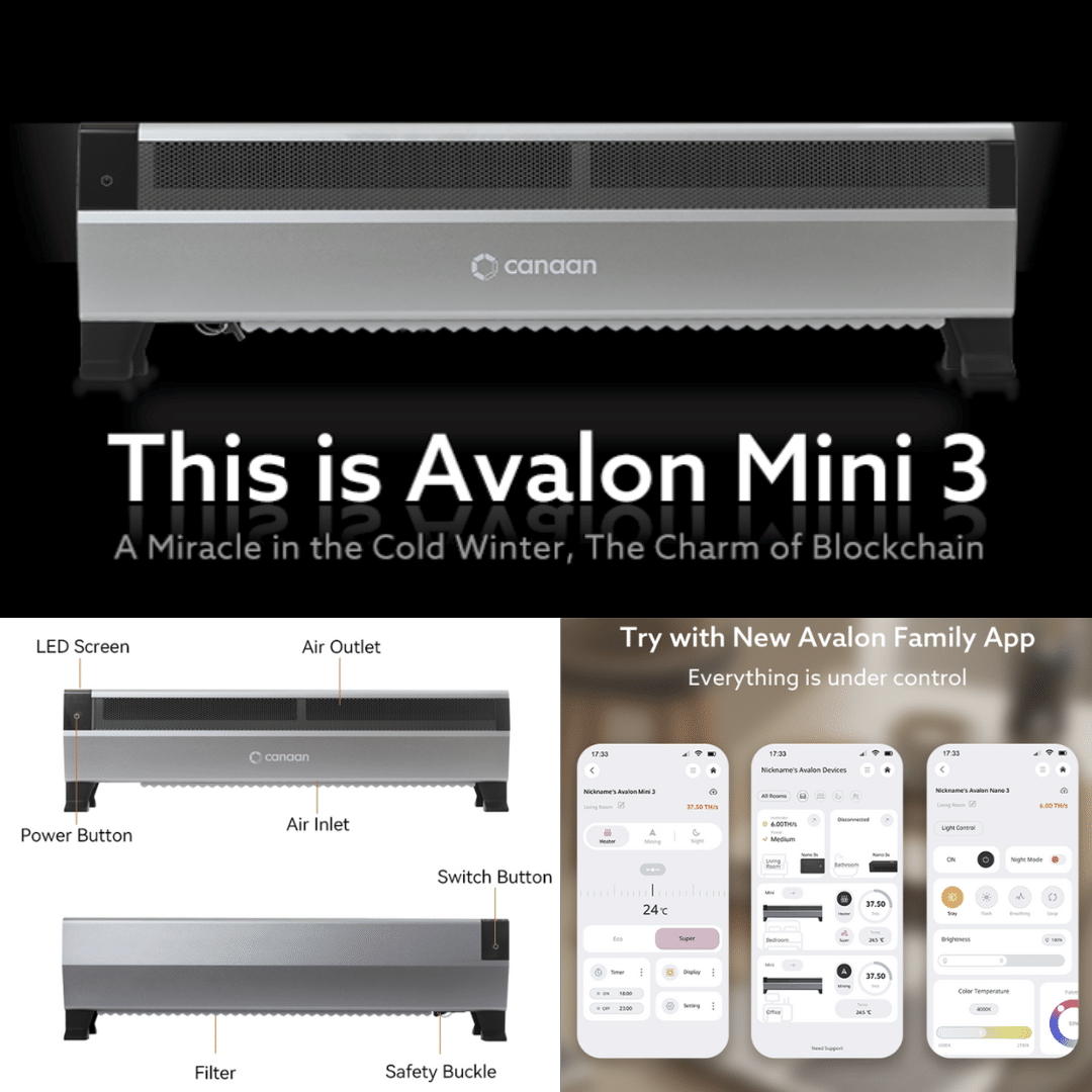 Avalon Mini 3 | 37.5 TH/s Bitcoin Home Miner | Solo Satoshi