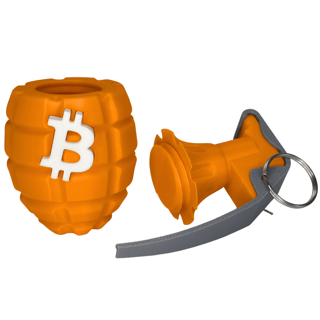 Bitcoin Grenade 3D Printed Stash Container - Solo Satoshi