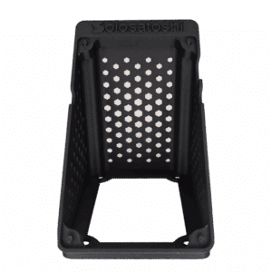 Solo Satoshi Bitaxe GT 3D printed stand with honeycomb ventilation cutouts, black