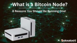 What is a Bitcoin node and why should you run one. Two compact Bitcoin node devices shown with the Solo Satoshi logo.