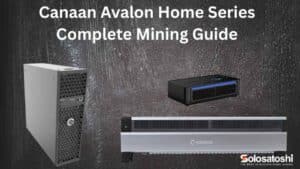 Canaan Avalon Home Series Bitcoin miners featuring the Avalon Q, Avalon Nano 3S desktop unit, and Avalon Mini 3 baseboard heater design from Solo Satoshi