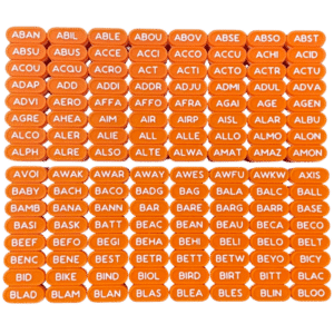 Eight full un-split Entropia v2 sheets containing 1,024 double-sided BIP39 seed phrase entropy tablets