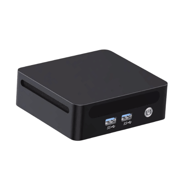 Start9 Server One 2026 Bitcoin home server, black mini PC with front USB 3.0 ports and power button, running StartOS